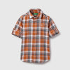 Boys Regular Fit Spread Collar Checkered Twill Check Shirt