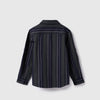 Boys Regular Fit Spread Collar Texture Stripe Shirt