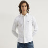Men Slim Fit Spread Collar Solid Premium Jersey Knit Shirt