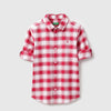 Boys Regular Fit Spread Collar Checkered Heritage Oxford Shirt