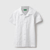 Boys Regular Fit Spread Collar Textured Resort Shirt