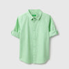 Boys Regular Fit Spread Collar Solid Filafil Shirt