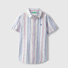 Boys Regular Fit Spread Collar Striped Shirt