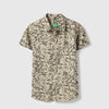 Boys Regular Fit Spread Collar Printed Shirt