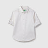 Boys Regular Fit Spread Collar Solid Oxford Shirt