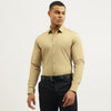 Men Slim Fit Spread Collar Solid Shirt