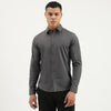 Men Slim Fit Spread Collar Solid Shirt
