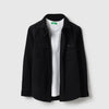Boys Boxy Fit Spread Collar Solid Twill Woven Shirt
