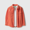 Boys Boxy Fit Spread Collar Solid Twill Shirt With T-Shirt