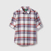 Boys Regular Fit Spread Collar Checkered Oxford Check Shirt