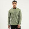 Men Slim Fit Spread Collar Solid Shirt
