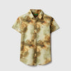 Boys Regular Fit Spread Collar Abstract Floral Shirt