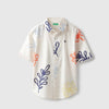 Boys Boxy Fit Spread Collar Floral Print Shirt