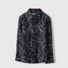 Boys Regular Fit Spread Collar Printed Shirt