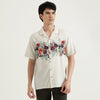 Men Relaxed Fit Resort Collar Floral Placement Shirt