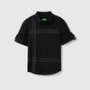 Boys Regular Fit Spread Collar Printed Shirt
