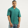 Men Oversized Fit Resort Collar Solid Shirt