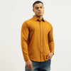 Men Regular Fit Spread Collar Solid Shirt