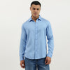 Men Regular Fit Spread Collar Solid Shirt
