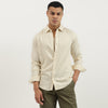 Men Regular Fit Spread Collar Solid Shirt