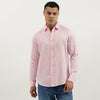 Men Regular Fit Spread Collar Solid Shirt