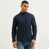 Men Regular Fit Button Down Collar Solid Shirt