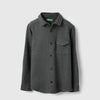 Boys Regular Fit Spread Collar Soft Textured Brushed Shirt