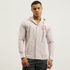 Relaxed Fit Striped Oxford Hooded Shacket