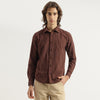 Men Regular Fit Spread Collar Striped Shirt