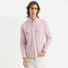 Men Regular Fit Button Down Striped Oxford Classic Shirt
