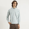 Men Regular Fit Button Down Striped Oxford Shirt