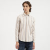 Men Regular Fit Button Down Collar Striped Oxford Varigated Shirt