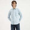 Men Regular Fit Button Down Collar Striped Oxford Shirt