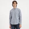 Men Regular Fit Button Down Collar Striped Oxford Shirt