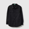 Boys Regular Fit Spread Collar Striped Shirt