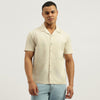 Men Relaxed Fit Spread Collar Jacquard Shirt