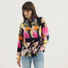 Women Spread Collar Floral Print Diffused Shirt