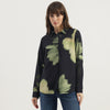 Women Spread Collar Floral Print Diffused Shirt