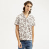 Men Relaxed Fit Collared Self Design Shirt