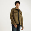 Men Regular Fit Spread Collar Solid Trucker Jacket