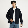 Men Regular Fit Spread Collar Solid Jacket