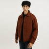 Men Regular Fit Spread Collar Solid Jacket