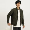 Men Regular Fit High Neck Solid Reversible Jacket