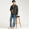 Men Regular Fit Spread Collar Textured Smart Snap Button Felt Jacket