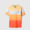 Boys Relaxed Fit Round Neck Ombre Tie Dye T-Shirt