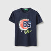 Boys Regular Fit Round Neck Printed Basket Ball Graffiti T-Shirt