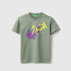 Boys Regular Fit Round Neck Graphic Print Bright Graffiti T-Shirt