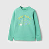 Boys Regular Fit Round Neck Patch Work Sweatshirt