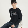Men Regular Fit Round Neck Graphic Print Italy Sweatshirt