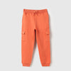 Girls Solid Regular Fit Agendered Cargo Trackpants